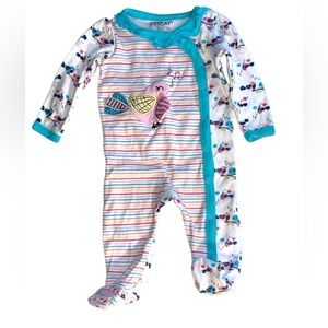 WEEPLAY 6-9m Colorful Bird Print infant One Piece